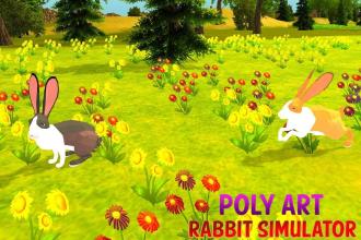 Rabbit Family Simulator Poly Art Jungle截图2