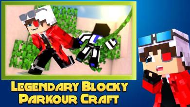 Blocky Parkour Craft  Legendary Escape截图1