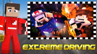 Blocky Car Extreme Driving Craft截图2