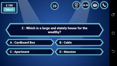 Millionaire Trivia  General Knowledge Quiz截图2
