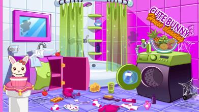 Cute Bunny House Cleaning Game截图3