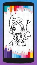 Anime Chibi Coloring Book截图3