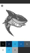 Shark Coloring By Number Pixel Art截图2