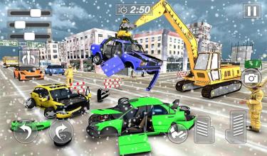 Snow Excavator Gigantic Crane 3D Snow Plow Game截图3