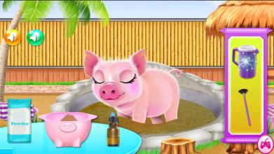 Care of the pig and the small cow animal game截图4