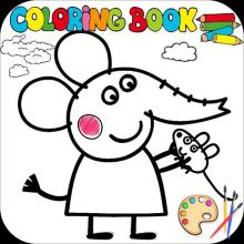 Coloring book Pepp  painting and drawing Pigs截图2