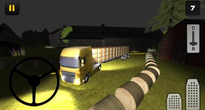 Farm Truck 3D Hay Transport at Night截图5