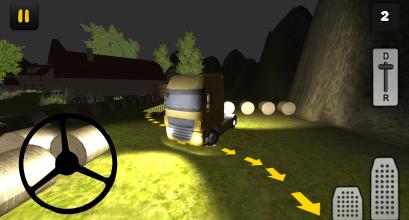 Farm Truck 3D Hay Transport at Night截图1