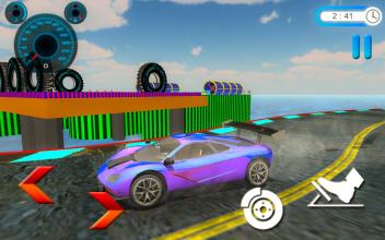 Impossible Mega Ramp car Stunts Race截图2