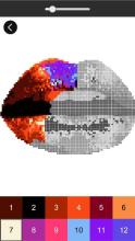 Coloring Book Love Kiss Lips Pixel Art截图3