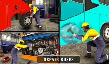 City Bus Wash Simulator Gas Station Car Wash Game截图2