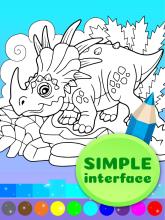 Cute Animated Dinosaur Coloring Pages截图3