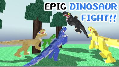Blocky Dino Park Raptor Attack截图1
