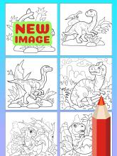 Cute Animated Dinosaur Coloring Pages截图1