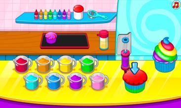 Cooking rainbow cupcakes截图2