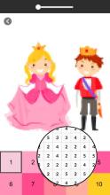 Princess Coloring Book  Color By Number截图2