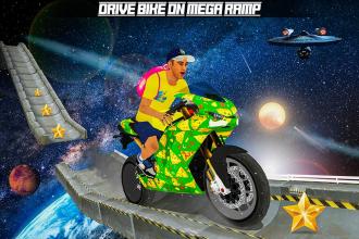 Pizza Delivery Mega Ramp Rider Crash Stunts截图5