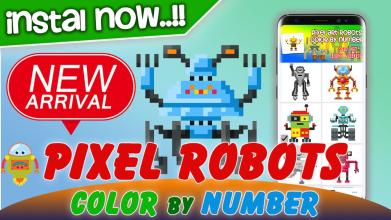 Pixel Art Robots Color By Number  Color To Relax截图5