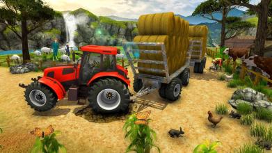 Hill Cargo Tractor Trolley Simulator Farming Game截图4