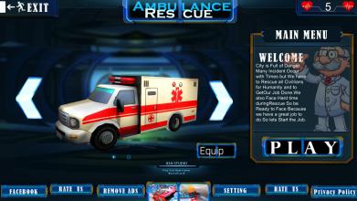 Emergency Ambulance Rescue Driver  Simulator 3D截图1