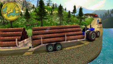 Hill Cargo Tractor Trolley Simulator Farming Game截图3