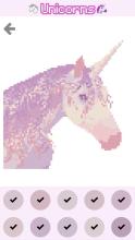 Color by Number Unicorn Pixel unicorn coloring截图1