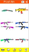 MLG Weapon Pixel Art Guns Color By Number Game截图2