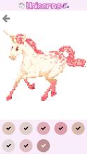 Color by Number Unicorn Pixel unicorn coloring截图2