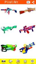 MLG Weapon Pixel Art Guns Color By Number Game截图3