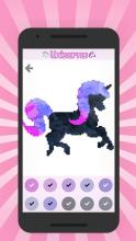 Color by Number Unicorn Pixel unicorn coloring截图5