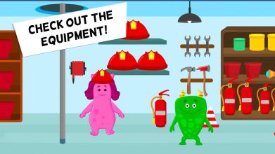 My Monster Town  Fire Station Games for Kids截图3