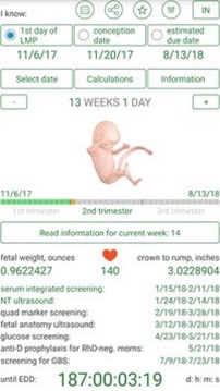 Pregnancy Calculator + Calendar截图