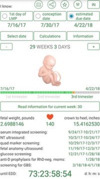 Pregnancy Calculator + Calendar截图