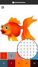 Fish Coloring Book  Color By Number截图4