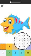 Fish Coloring Book  Color By Number截图5