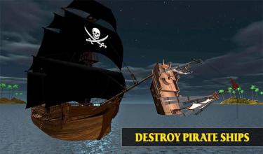 Caribbean Sea Outlaw Pirate Ship Battle 3D截图3