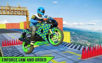 Police bike stunts racing game 2019截图3