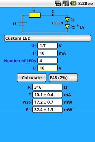 Elektor LED Resistor Calc截图2