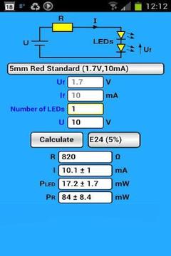 Elektor LED Resistor Calc截图