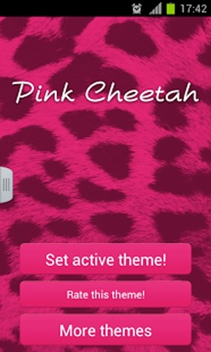 Pink Cheetah GO Keyboard截图1