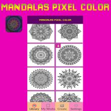 Mandalas Art Pixel Color By Number截图5