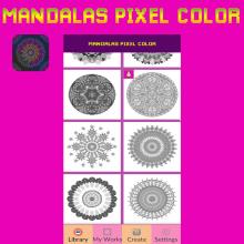 Mandalas Art Pixel Color By Number截图4