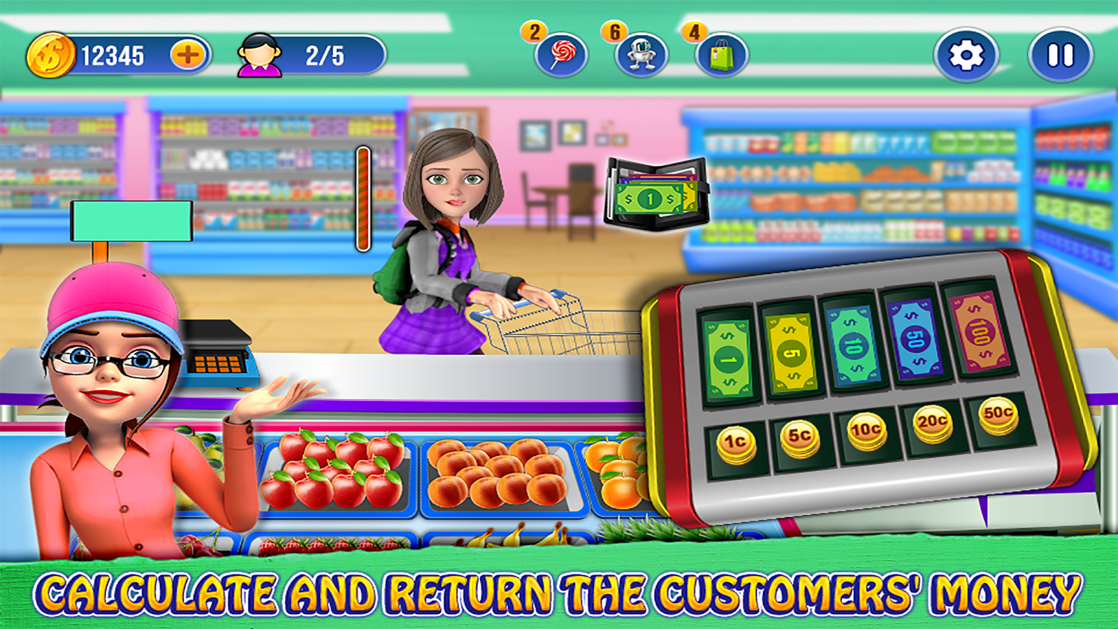 Virtual Supermarket Cashier: Cash Register Manager截图3