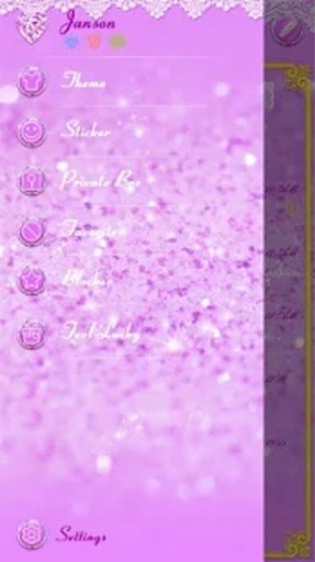 (FREE) GO SMS PURPLE GLITTER截图4