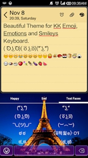 Emoji Keyboard-Paris,Emoticons截图3