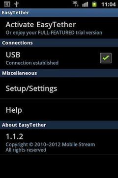 易上网 EasyTether Lite截图