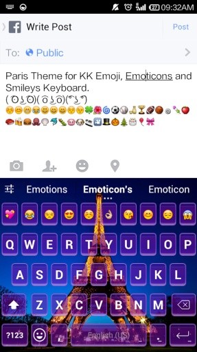 Emoji Keyboard-Paris,Emoticons截图6