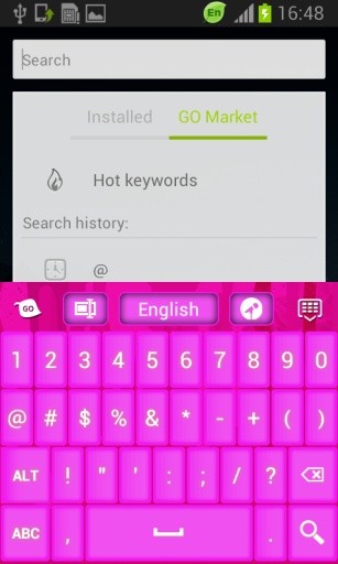 Pink Keyboard GO Theme截图10