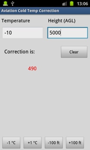 Aviation Cold Temp Correction截图2