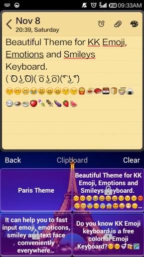 Emoji Keyboard-Paris,Emoticons截图9